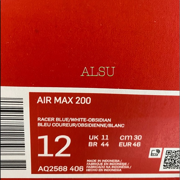 Nike Air Max 200 Racer Blue White Men’s Sneakers - Picture 10 of 10